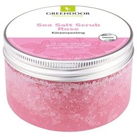 COSMÉTIQUE 100% NATUREL - Greendoor - Gommage CORPS à lhuile damande, au sel marin et à la rose - garanti sans conservateur