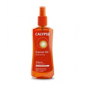 Calypso Huile de carotte originale | Naturel | Sans SPF | Accélère le bronzage | Sans autobronzant | 200 ml, Tous teint