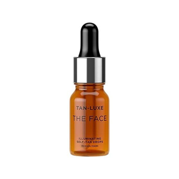 Tan Luxe THE FACE Gouttes autobronzantes, moyennes 10 ml à ajouter aux soins de la peau pour un bronzage personnalisé du vi