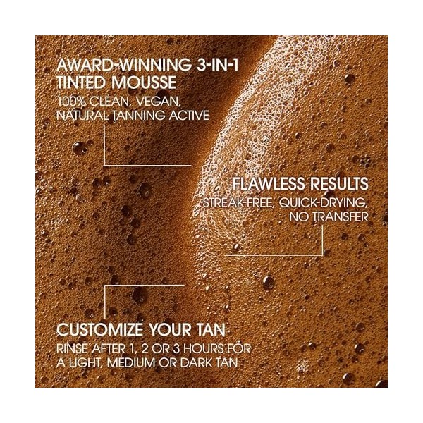 St.Tropez Kit de démarrage autobronzant Express Mousse 50 ml, gant applicateur, se développe en 1 à 3 heures, finition sans t