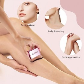 zmnklry Pinceau autobronzant, pinceau kabuki, pinceau pour application de crème solaire, pinceau kabuki pour autobronzant, br