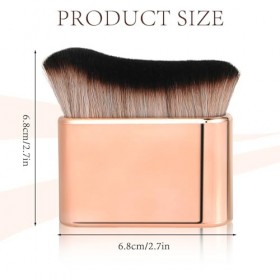 Lot de 2 pinceaux de bronzage, pinceaux de maquillage autobronzants pour le corps, Kabuki, fond de teint, pinceau de maquilla