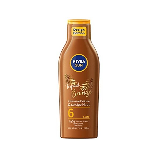 Nivea Sun Tropical Bronze Lotion solaire SPF 6 - Protection solaire pour bronzage longue durée sans autobronzant - à lextrai