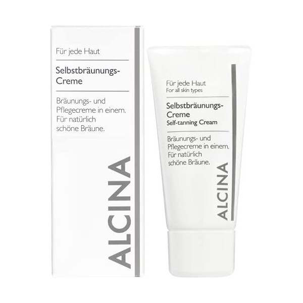 ALCINA Crème autobronzante - 1 x 50 ml - Pour un bronzage naturellement beau - Nourrit les zones sèches de la peau - Crème br