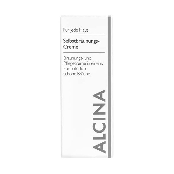 ALCINA Crème autobronzante - 1 x 50 ml - Pour un bronzage naturellement beau - Nourrit les zones sèches de la peau - Crème br