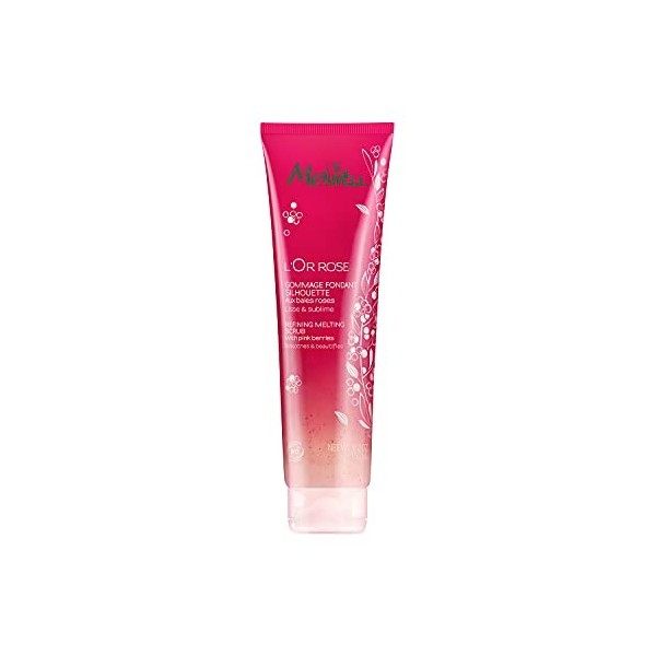 Melvita - Gommage Corps Fermeté LOr Rose - Exfoliant Corps Minceur Raffermissant 99% Naturel, Certifié Bio - Formule Vegan -