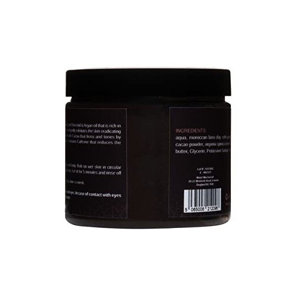 MOIST MOCHA Gommage café et cacao, 97 % dingrédients naturels, tonifie la peau, combat la cellulite, élimine les imperfectio