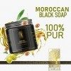 S.A Gommage corps au savon noir hammam, gommage corps sans Grains à lhuile dargan bio, savon noir du Maroc exfoliant nature