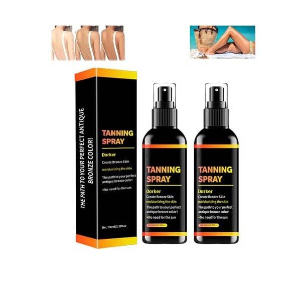 Brume Bronzante Instantanée,jet set sun,Autobronzant Visage,Spray Autobronzant,Brume Autobronzante pour le Corps,Visage et Co