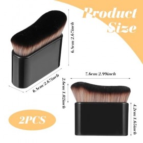 Qianyu Lot de 2 pinceaux de bronzage - Grand pinceau de maquillage pour le corps - Pinceau à fond de teint doux - Pinceau aut