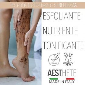Gommage anti-cellulite Jambes et Glutei avec café cacao et sels de lHimalaya 400 gr | Gommage corporel exfoliant naturel et 