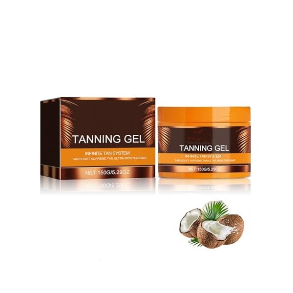 Gel De Bronzage Intensif, AccéLéRateur De Bronzage Naturel Pour Le Corps, Autobronzant, Gel De Bronzage Intensif Pour Femmes,