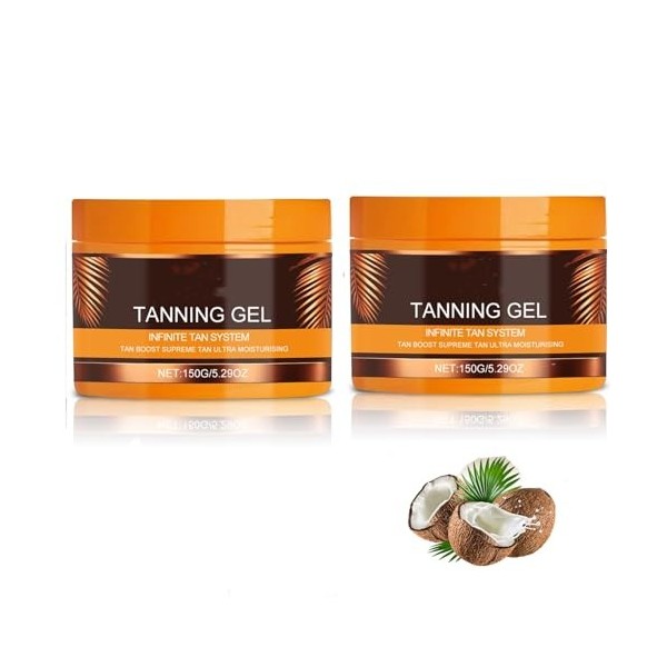 Gel De Bronzage Intensif, AccéLéRateur De Bronzage Naturel Pour Le Corps, Autobronzant, Gel De Bronzage Intensif Pour Femmes,