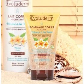 EVOLUDERM - Gommage Corps Exaltant Monoï à la Folie - 93% dorigine naturelle - 150 ml - Fabrication Française