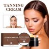 Crème de Bronzage 2 Pièces, 80g Lotion de Bronzage Nourrissante Longue Durée Autobronzante Accélérateur Crème de Bronzage pou