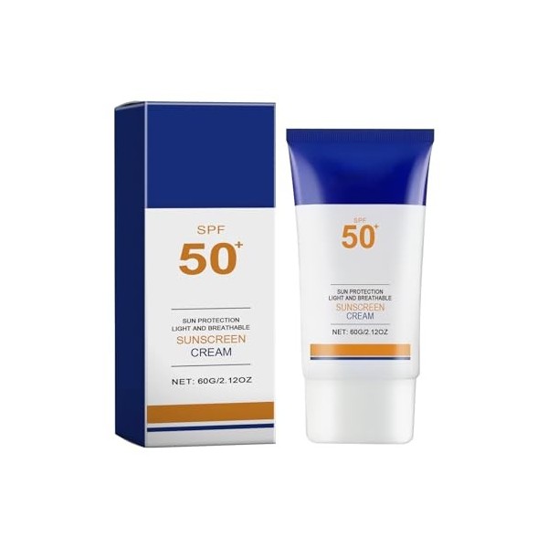 50+ crème solaire large à absorption rapide, non grasse, UVA/dermatologue recommandée pour tous les types de peau Autobronzan