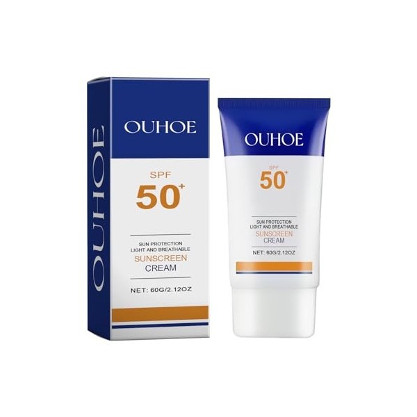 50+ crème solaire large à absorption rapide, non grasse, UVA/dermatologue recommandée pour tous les types de peau Autobronzan