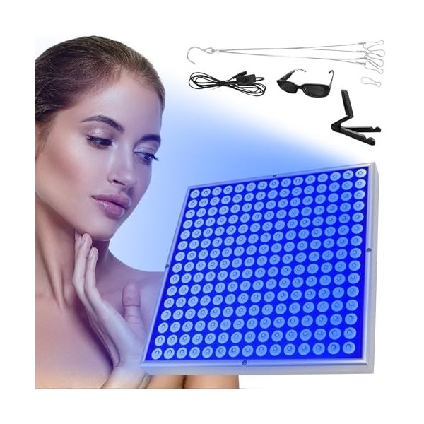 Lampe de Bronzage,Lampe Autobronzante 45W 225 LEDs pour Visage Corps,Portable pour Maison Lampe Solaire à Lumière Bleue pour 