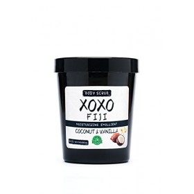 XOXO | Gommage corporel exfoliant poils incarnés | Purifiant anti-cellulite | Enrichi en beurre de karité | Vegan NO SLS NO P