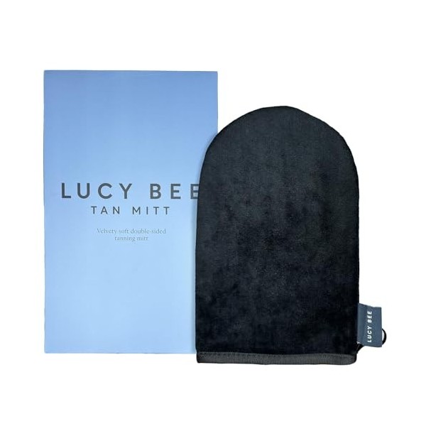 Lucy Bee Gant autobronzant réutilisable pour application autobronzante, applicateur doux et velouté double face pour un faux 