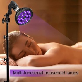 CYTBEK Lampe de Bronzage 54 W, 18 Perles LED + Masque pour Les Yeux, Support réglable 38"-79" , Appareil autobronzant 395 nm