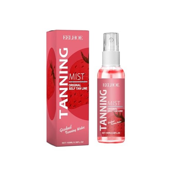 Spray daide au bronzage à la fraise, brouillard bronzant pour le visage, écran dété, spray autobronzant, 100 ml CmS231 rou