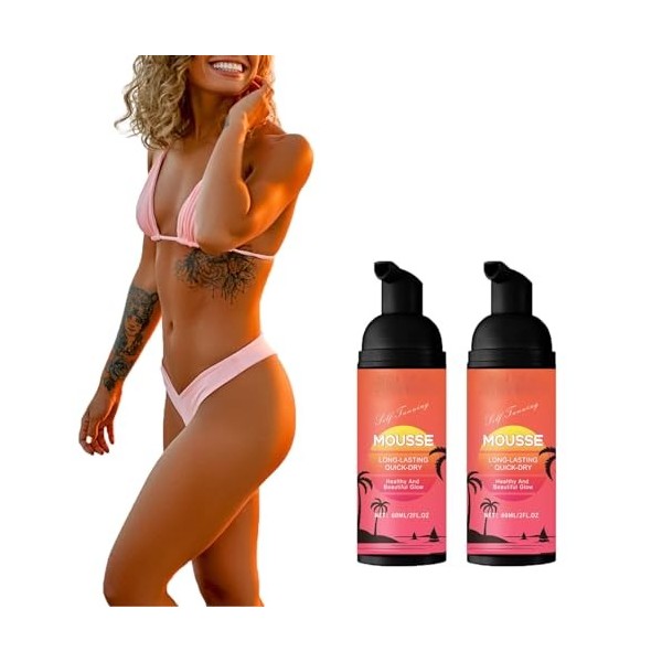 Générique Mousse Autobronzante,Mousse autobronzante pour un bronzage Naturel Sans Exposition au Soleil,Hydratant,Pour les Pea