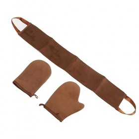 Kit Applicateur de Gants Autobronzants – Excellent Matériau de Flocage, Conception de Poignée – pour le Dos, Lotion, Gel, Crè