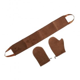 Kit Applicateur de Gants Autobronzants – Excellent Matériau de Flocage, Conception de Poignée – pour le Dos, Lotion, Gel, Crè