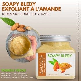 Soapy Bledy - Gommage Corps Exfoliant à lAmande - 350ml - Gommage corporel pour le visage et corps/Body Scrub Amande