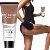 Lotion bronzante autobronzante Self Tanner - 80 ml - Avec ingrédients naturels et biologiques - Lotion bronzante sans soleil 