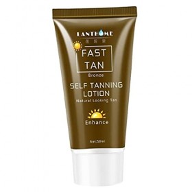 JAYIOLA Crème de Lotion Auto-bronzante pour Le Visage de Lhomme Des Femmes 50g Dapparence Naturelle Tan Nouveau