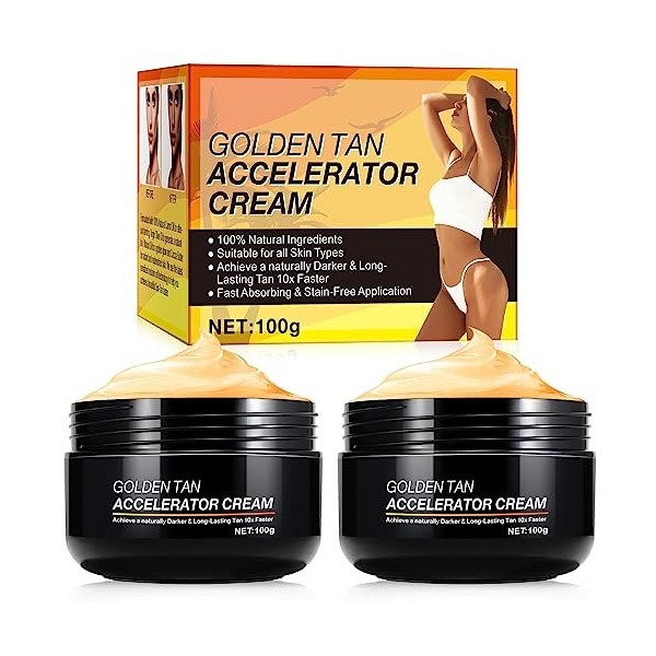 Autobronzant, 2 Pièces Lotion accélératrice de bronzage, Ambre Solaire, Natural Bronzer - Mousse Bronzante, autobronzant visa