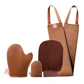 Qtynudy Ensemble de de Bronzage pour Graisseur Applicateur de Bronzage Sans Soleil de Remplacement de Flocage pour le Corps O