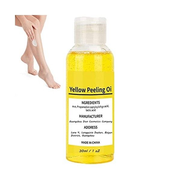 Firulab Huile gommante pour Le Corps,Huile Peeling Jaune Extra Forte - Huile de Gommage Jaune thaïlandaise, avec Acide hyalur