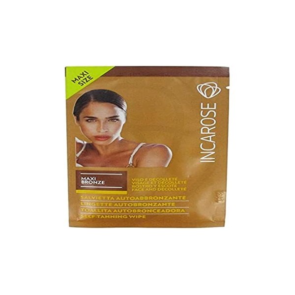 Incarose Maxi Bronze Lingette Autobronzante Visage et Décolleté 10 ml