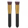 Lot de 2 grands pinceaux autobronzants Kabuki pour fond de teint sans soleil - Application facile sur le visage et mélanger l