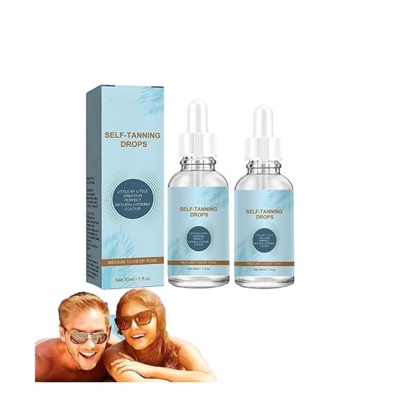 BAcion Gouttes autobronzantes Naturaltan, Gouttes autobronzantes for Le Corps et Le Visage, Essence de Gouttes autobronzantes