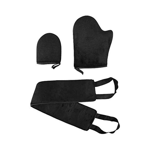 perfk Gants Autobronzants En Mousse pour Le Corps, Noir