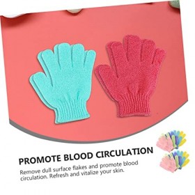 DOITOOL 10 Paires de bain autobronzant de nettoyage du corps épurateur de bain scrubber de exfoliants de polyester prendre un