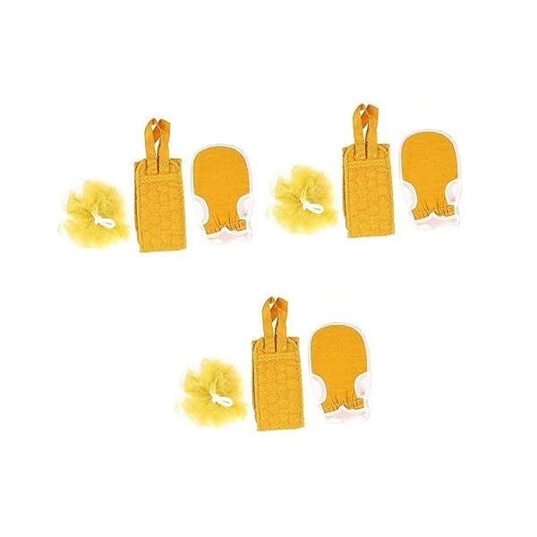 Cabilock 2 Ensembles 3 Pièces Retrait du Trousse De Serviettes De De Bronzage Autobronzant Exfoliant pour Le Gommage Au Luffa