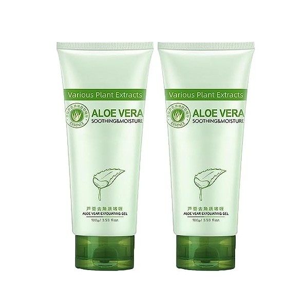 Miracle Aloe Vera Gel Exfoliant, Aloe Vera Exfoliant, Gel Hydratant Et Apaisant De Laloe Vera, Gel Exfoliant Pour Le Visage 