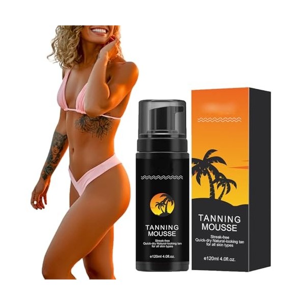 Générique Mousse Autobronzante Visage & Corps,Mousse autobronzante pour un bronzage Naturel Sans Exposition au Soleil,Hydrata