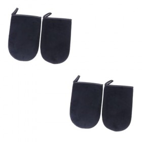 Lot de 4 moufles marron clair - Mini lotion pour le corps - de bain exfoliant - Moufles - Applicateur autobronzant - Crème so