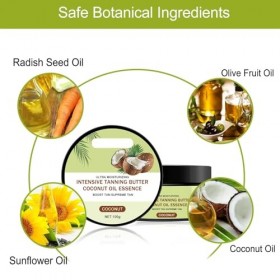 Crème Autobronzante, Crème Bronzante Soleil 100 G 3 Pièces Ingrédient Végétal pour Usage Extérieur