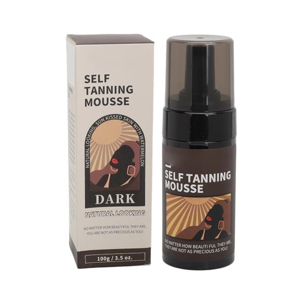 Mousse Autobronzante Bronzante, 100 G De Mousse Bronzante Pour la Peau, Crème Autobronzante Hydratante, Lotion Bronzante Sans