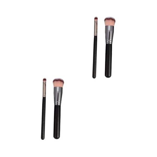 Beaupretty 4 Pièces Pinceau De Maquillage Brosse Autobronzante Pinceau Blush Estompeur Pinceau Synthétique Pinceau De Fond De