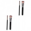 Beaupretty 4 Pièces Pinceau De Maquillage Brosse Autobronzante Pinceau Blush Estompeur Pinceau Synthétique Pinceau De Fond De