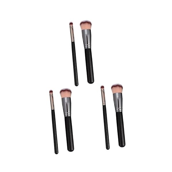 FRCOLOR 6 Pièces Pinceau De Maquillage Brosse Autobronzante Pinceau Blush Estompeur Pinceau De Fond De Teint Pinceau Fard à P