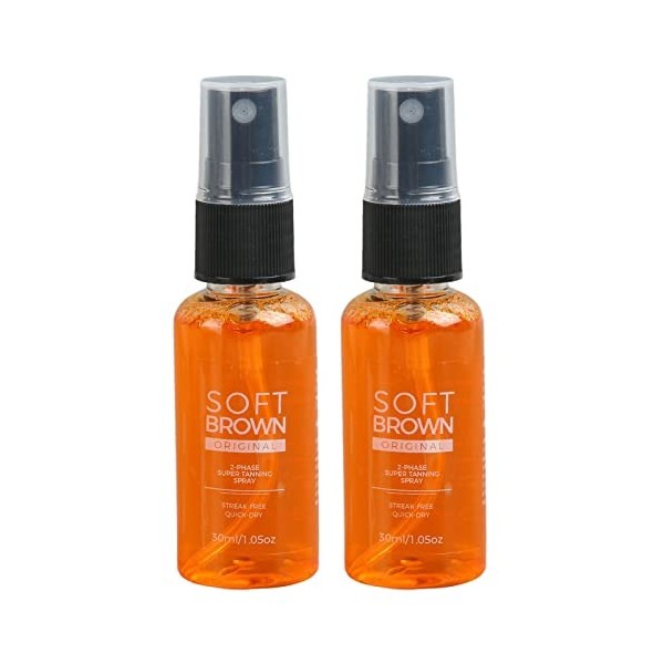 Lot De 2 Sprays Bronzants Corporels En Spray Autobronzant à Séchage Rapide Même En Bronze Pour un Bronzage Corporel Sans Effo